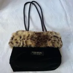 SONIA RYKIEL ファー付きショルダーバッグ