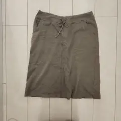 グレージュ コットン混紡 タイトスカートのサムネイル