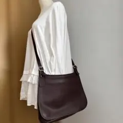 COACH ダークブラウン ショルダーバッグ ビンテージ