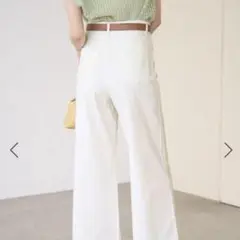 ハイウエスト ワイドパンツ