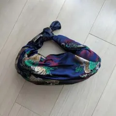 JEANASIS 虎刺繍 ネイビー ハンドバッグのサムネイル