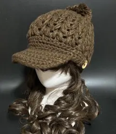 韓国 ニット帽 つばボンボン付き 新品 ゴルフ 韓国ファッション ⑧