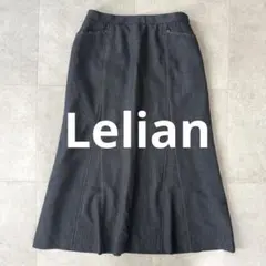 レリアン 日本製 フレアスカート デニム ミディ丈 ロング丈 11号 Ｌ