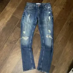 ZARA BASIC Z1975 DENIM ダメージデニム 34