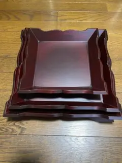 木製 盛器 高台皿 飾り台 飾り盆 高台 茶盆 酒器盆　四角形膳 3枚セット 2026年最新】高台盆の人気アイテム - メルカリ