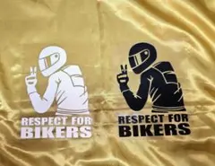 リスペクトフォーバイカーズバイクステッカー２枚セット