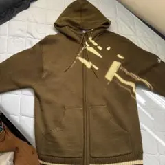 Stüssy オリーブ フード付きニットパーカー