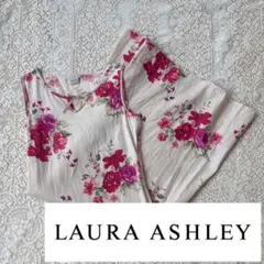 【LAURA ASHLEY】麻 リネン ノースリーブワンピースのサムネイル