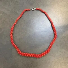 イソバナ珊瑚 ネックレス 全長約42cm 8mm 10mmコンビ - メルカリ