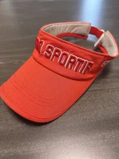 LE COQ SPORTIF 赤 ゴルフサンバイザー