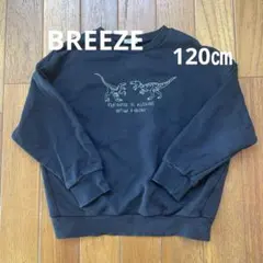 BREEZE 恐竜刺繍 ブラック トレーナー 120㎝