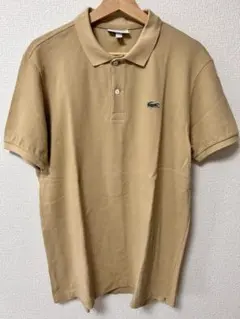 LACOSTE ベージュ クラシックフィット ポロシャツ