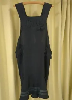 エプロン フリル付き 黒