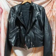 SHEIN ダブルライダースジャケット ブラックのサムネイル