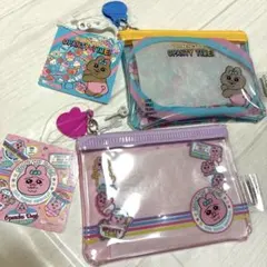 おぱんちゅうさぎ　クリアケース　ミニポーチ　小物入れ　2個セット