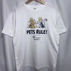 US古着 PETS RULE! グラフィック アニマル Tシャツ ホワイト