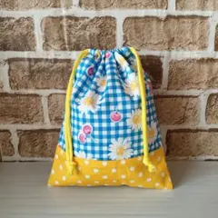 給食袋　巾着　花柄＆さくらんぼ②