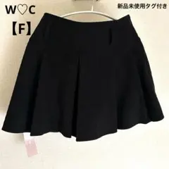 新品WC コーデュロイ プリーツ ミニスカート ブラック ダブルシー ウィゴー