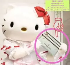 【新品未使用】Hello Kitty ポーチ　ホノルルクッキー型チャーム付キティ
