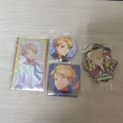 Knights　鳴上嵐　ラバスト、缶バッジ、ホロカード