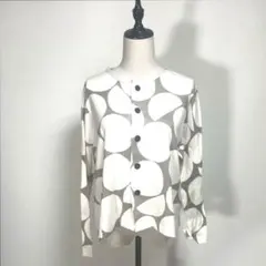 【美品】CRESCENT　クレッシェント　 ドット柄 カーディガン　Mサイズ