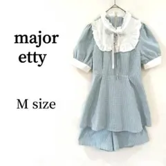 【美品】majoretty フリル襟 セットアップ チェック柄 ガーリー M