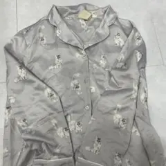 【最終値下♡】gelato pique 猫柄 グレー サテンパジャマ