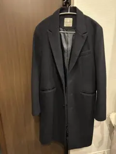 ナノユニバース ネイビー チェスターコート M