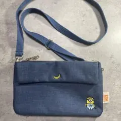 USJ ミニオン 刺繍 デニム　 サコッシュ　バッグ　ポーチ