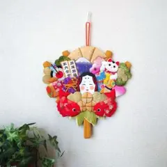 フェルトリース・フェルト飾り・フレーム飾り・ハンドメイド フェルトリース☆節分☆壁飾り リース Tama 通販 18760091｜Creema