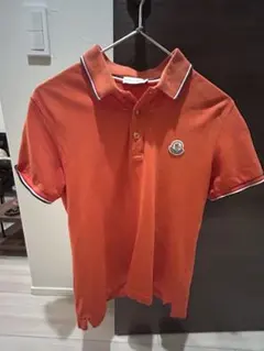MONCLER ポロシャツ オレンジ 襟ライン Sサイズのサムネイル