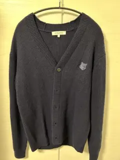 MAISON KITSUNÉ ネイビー Vネックカーディガン S