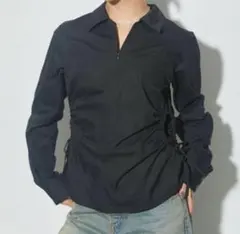 9-2 LAGUA GEM ラグアジェム　SIDE HOLE BLOUSE 黒