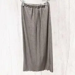 【美品】シンプリシティエ　ロングスカート ウエストゴム　シワ加工　楽　スリットのサムネイル