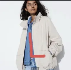 UNIQLO ウィンドプルーフスタンドブルゾン　Lサイズ　オフホワイト　完売品