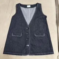 ⭐︎新品未使用⭐︎ LINKABLE リンカブル デニム ジレ ベスト 黒 ブラック