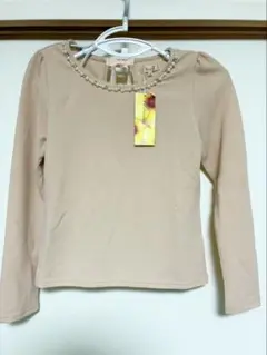 【未使用】allamanda 長袖トップス ベージュ 38サイズ