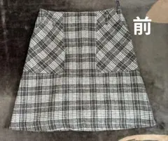 チェック柄ミニスカート ゴムウエスト