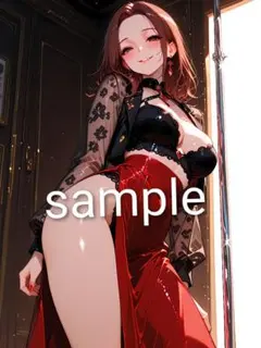 ss'048 AI 二次元 美女 イラスト A4ポスター