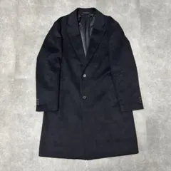 チェスターコート ウール カシミヤ カジュアル ブラック 秋冬
