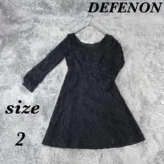 DEFENON (2) 長袖ドレスワンピース ビショップスリーブ 花柄