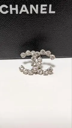 【確実正規品】CHANEL シャネル ヴィンテージ ラインストーン ピアス 片耳のサムネイル