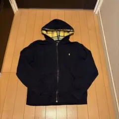 [希少]polo ralph lauren ネイビー パーカー チェック y2kのサムネイル