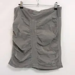 エックスシーブイアイ ミニスカート タイト L グレー 綿 ストレッチお出かけ