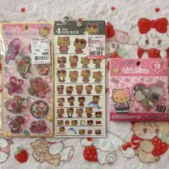 キティちゃん ウォーターシール 、日焼けキティ おはじきシール