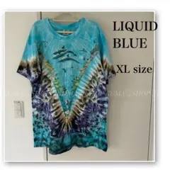 LIQUID BLUE♡古着♡メンズ♡大きいサイズ♡水色♡海外♡派手♡90年代