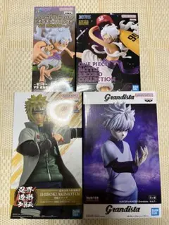 ワンピース　ハンター×ハンター　ナルト　フィギュア　4点　ルフィ　キルア　ミナト