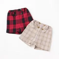 petit main チェックショートパンツ　120