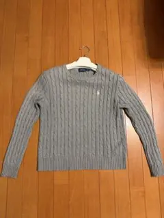 ポロラルフローレン　ケーブルニット コットン クルーネック セーター　レディース