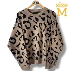 未使用に近い✝️ニット セーター レオパード韓国 SPINNS WEGO